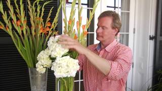 Easy Gladiolus Floral Arrangement [upl. by Alleinnad]