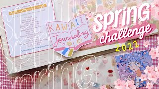 Kawaii Journaling Spring Challenge 2022 Part 1  5 Prompts 🌸  Tweetums [upl. by Trometer]