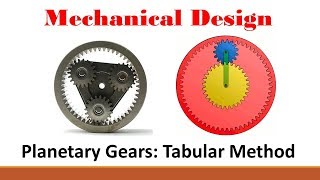 Mechanical Design Part 7 Tabular Method for Planetary Gears [upl. by Pearl]