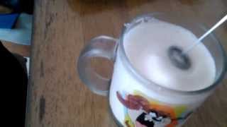 Aerolatte Review Frothing Cold Milk In Under 1 Minute [upl. by Idnal905]