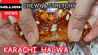 Bombay Karachi Halwa Recipe  From Corn Flour  CHEWY STRETCHY KARACHI HALWA RECIPE  Rakhi Speical [upl. by Kjersti]