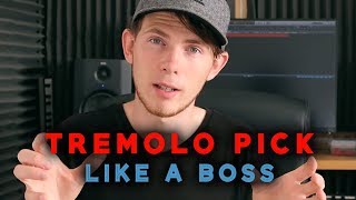 How To Tremolo Pick  Beginner Guitar Lesson [upl. by Ydderf705]